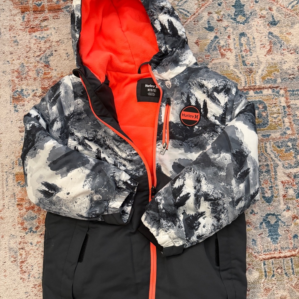 Hurley kids size M 10-12 ski snowboarding jacket